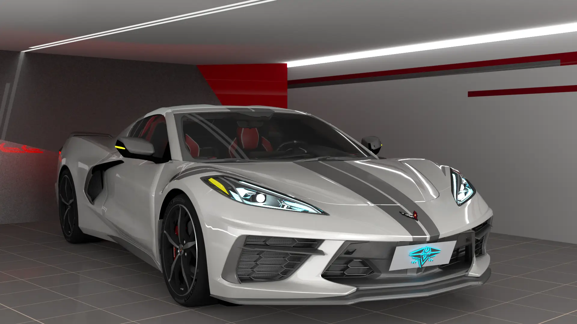 3D Rendering | Corvette C8 Vehicle Rendering